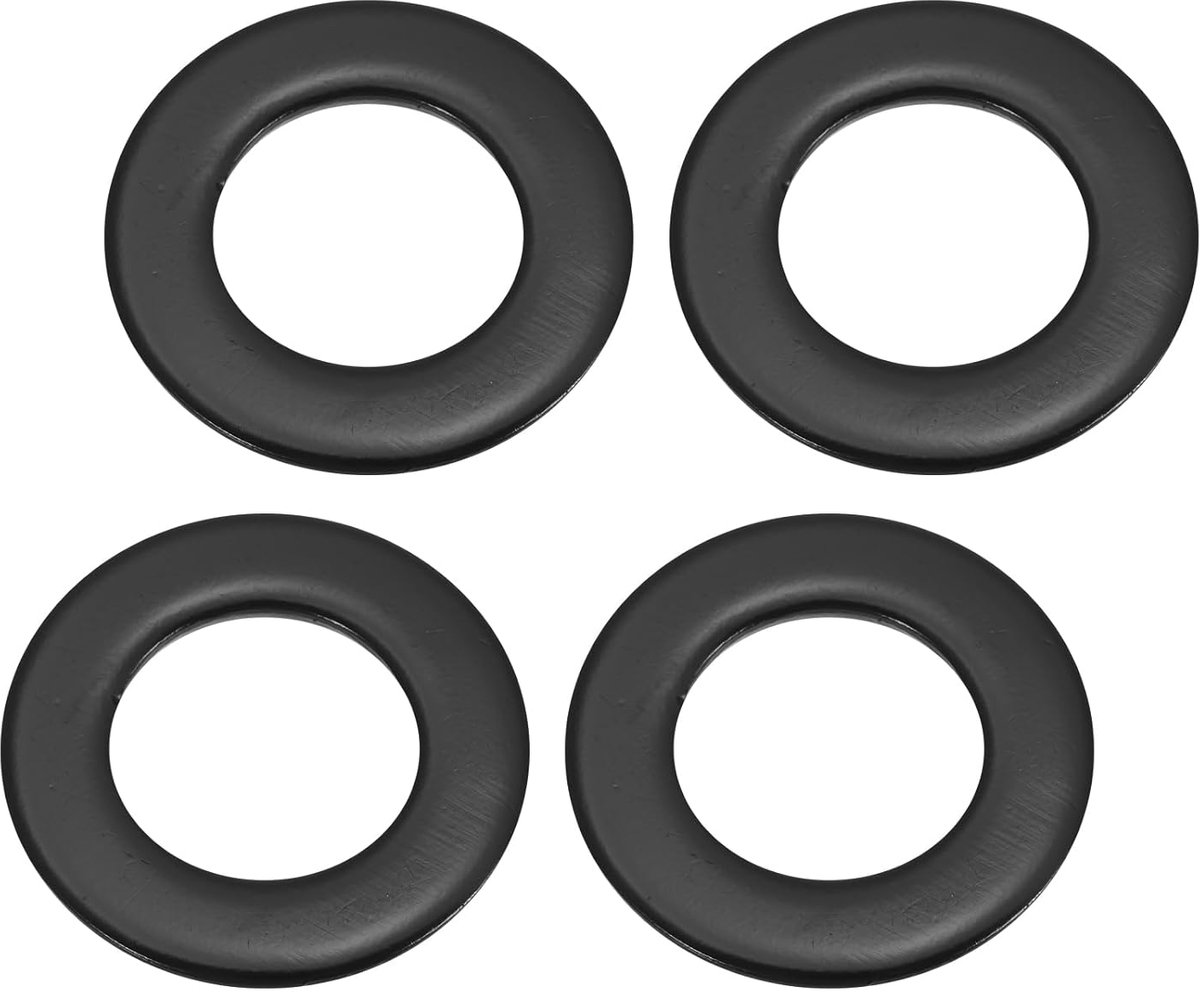 4 platte sluitringen M20 boring x 37 mm buitendiameter roestvrij staal 304 metalen sluitringen zink zwart afdichtingen voor schroeven en bouten
