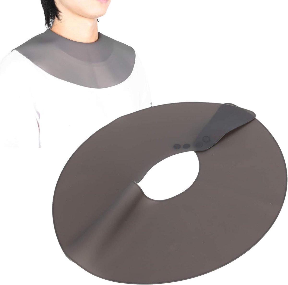 Stylist Snijden Kraag Zwarte Siliconen Nek Wrap Guard voor Kapsel Haarverf, Haar Snijden Cape Haarkleuring Kapper Stylist Verven Sjaal(#3)