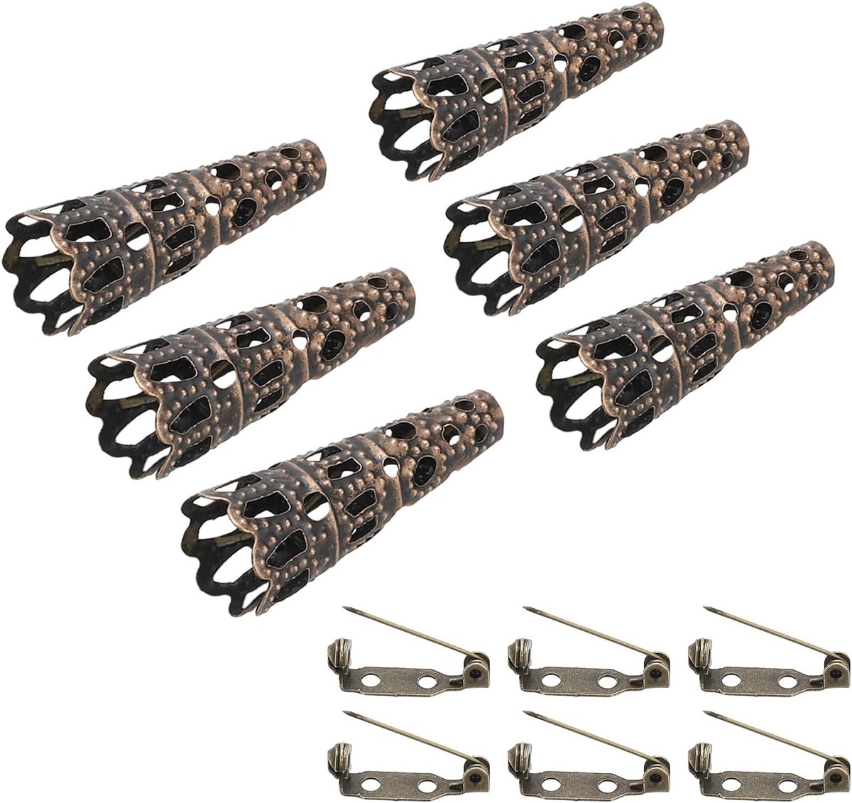 23 mm corsage decoratieve houder, 6 stuks broche-pen, vaaszak, boutonnière, houder met staafpennen voor bruiloftsfeest, doe-het-zelf knutselen, koper