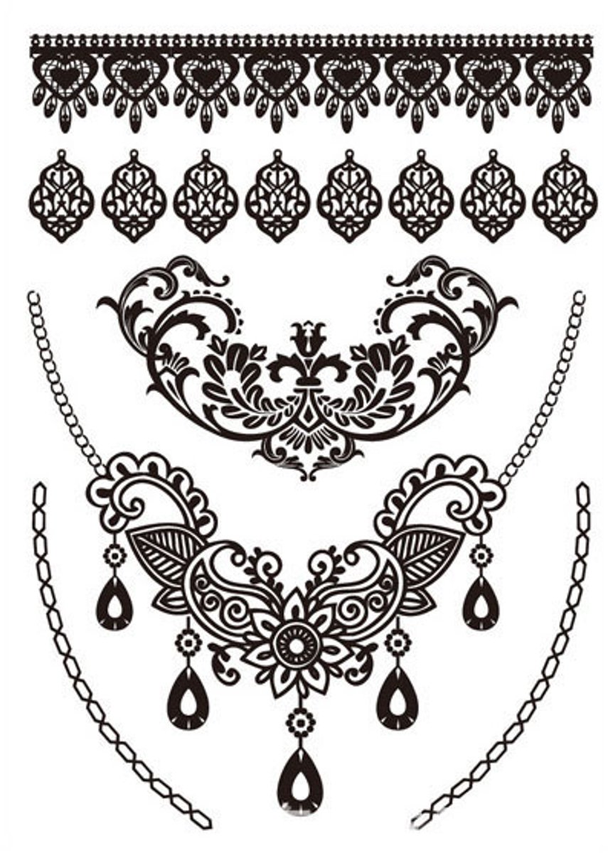 Tijdelijke tattoo lace charm enkel 3 dagen