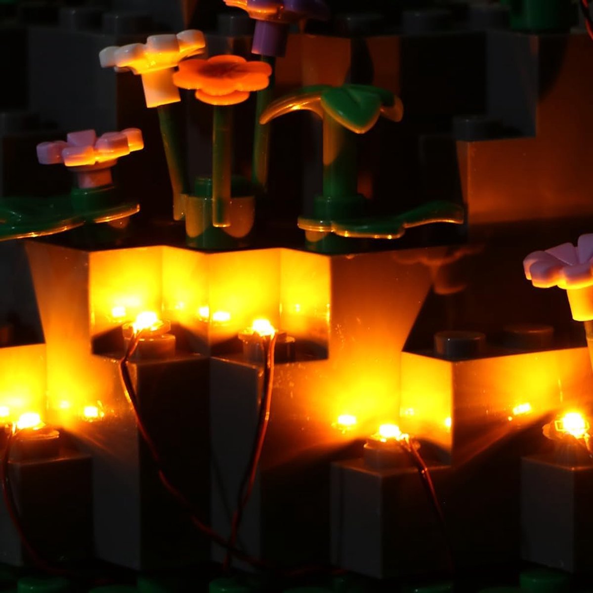 14 Mini LED, lumière de bloc, interface USB d'éclairage de mode manuel multifonctionnel (compatible avec les blocs principaux