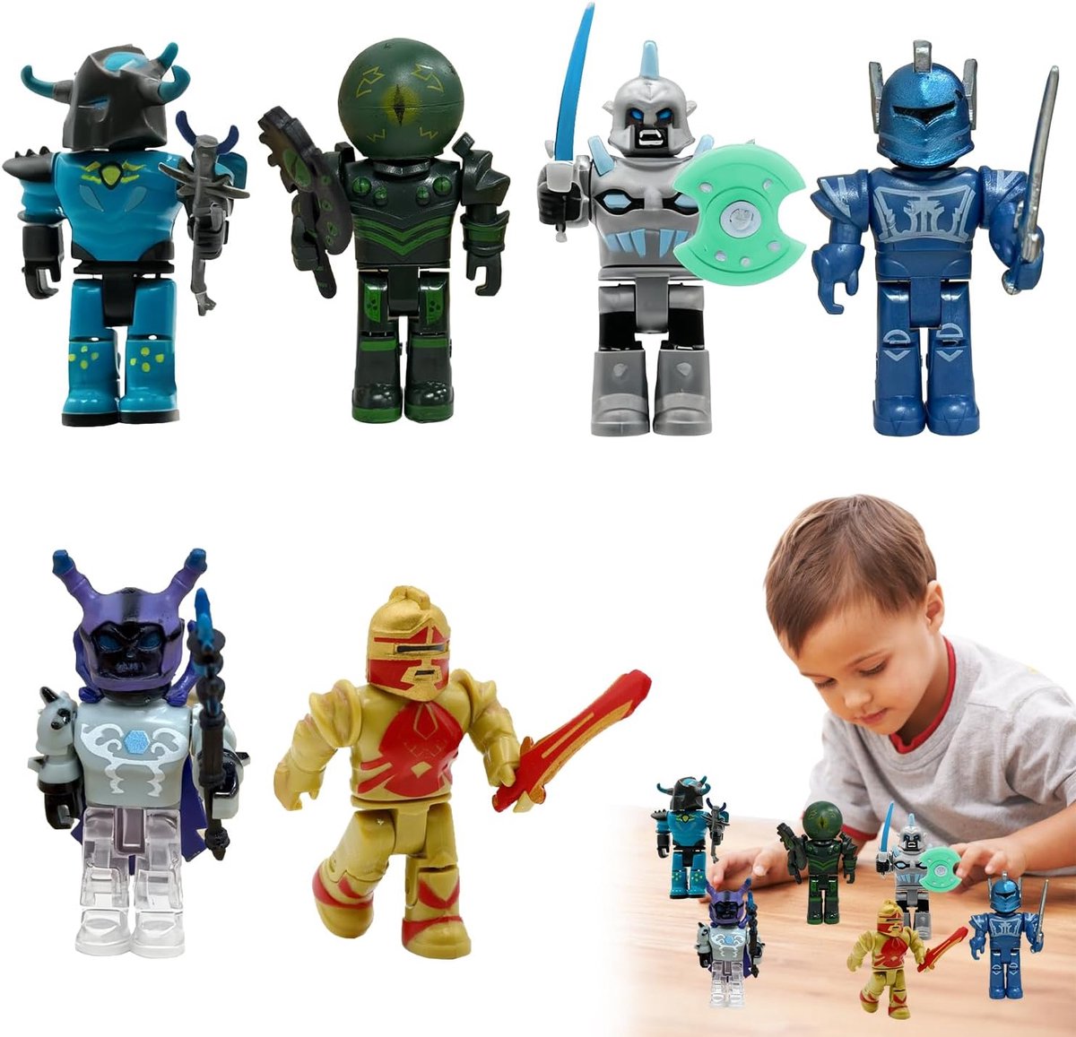 Actiefigurenset, 6 stuks Robl0x miniatuurfiguren, Robl0x figuren, cartoon Roblx actiefiguren, Robl0x speelgoedfiguren, actiefiguren Robl0x verjaardagsdecoratie, Robl0x taartdecoratie voor