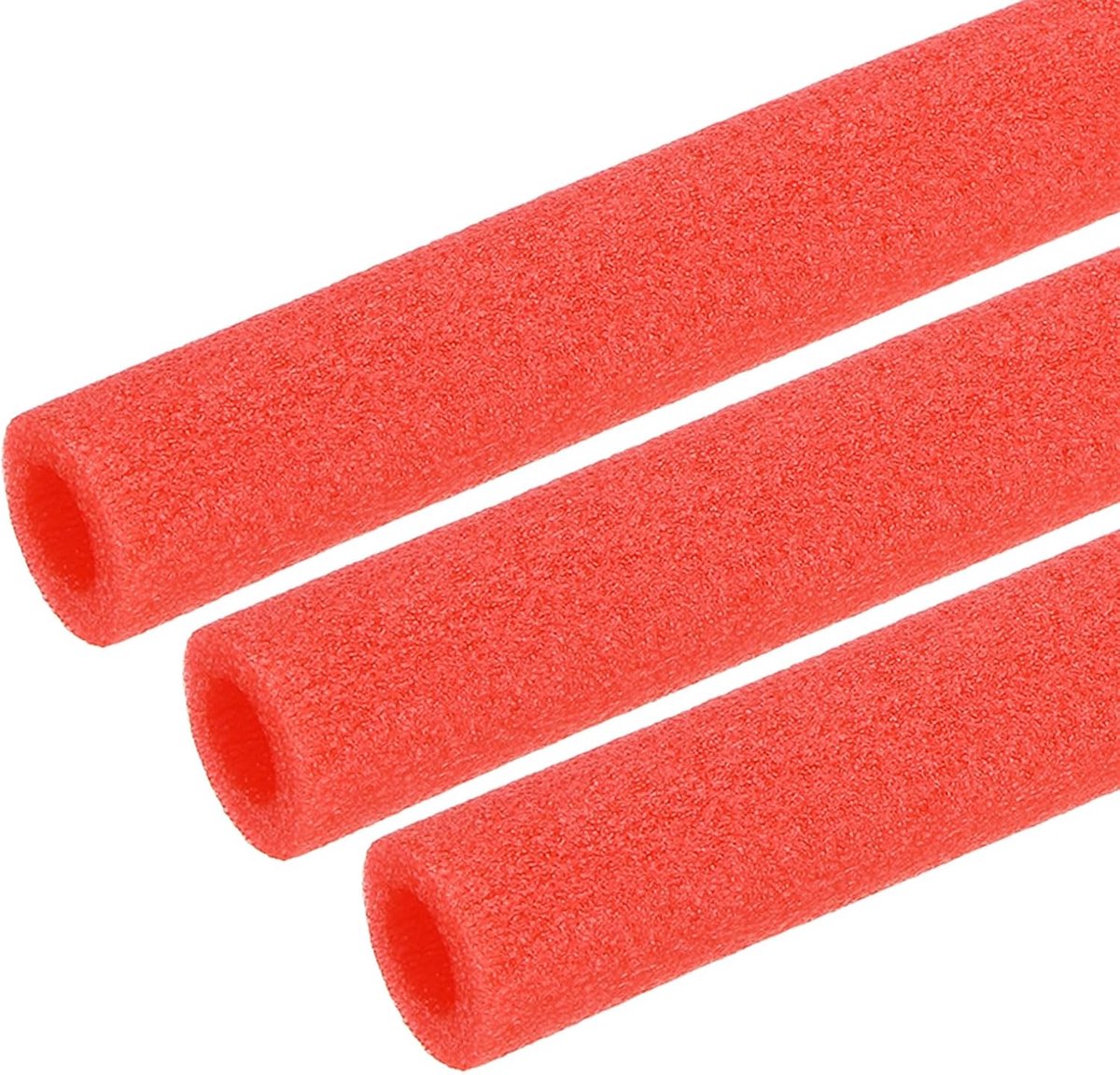 Isolatieschuimslang voor slangen 3/8 inch ID, 0,79 inch OD-wikkeling, buisstang, lengte 10 m, handgrepen voor het invriezen van warmwaterslangen, rood, 3 stuks