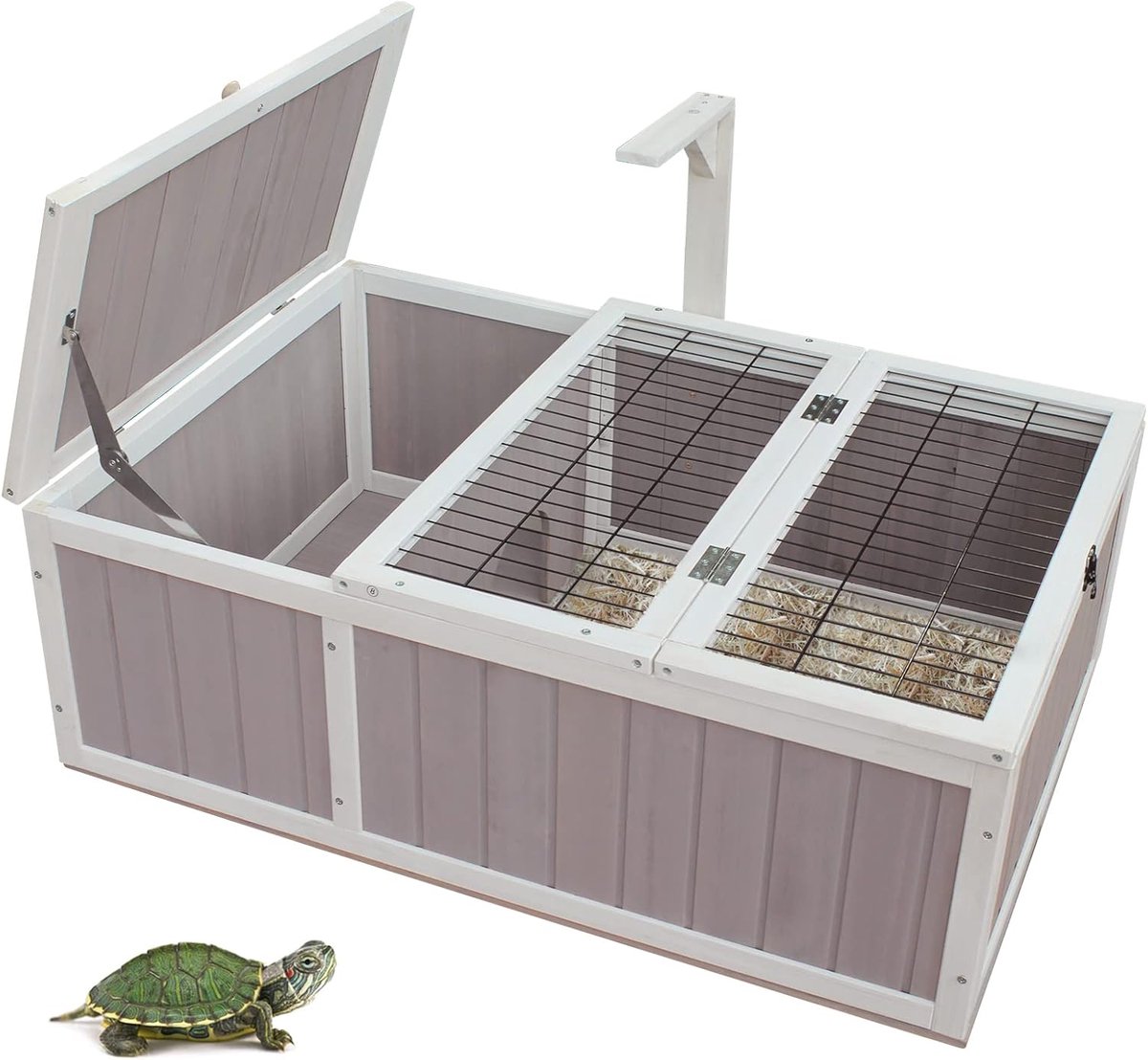 Huis Schildpad Habitat Behuizing Houten Kleine Dieren Hutch Indoor-Outdoor HiCaptain