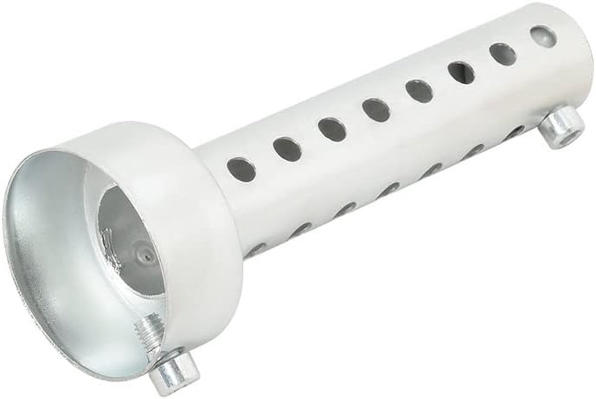motorfiets uitlaatdemper, uitlaatpijpschot, uitlaatdemper, 35-60 mm, zwart/zilver
