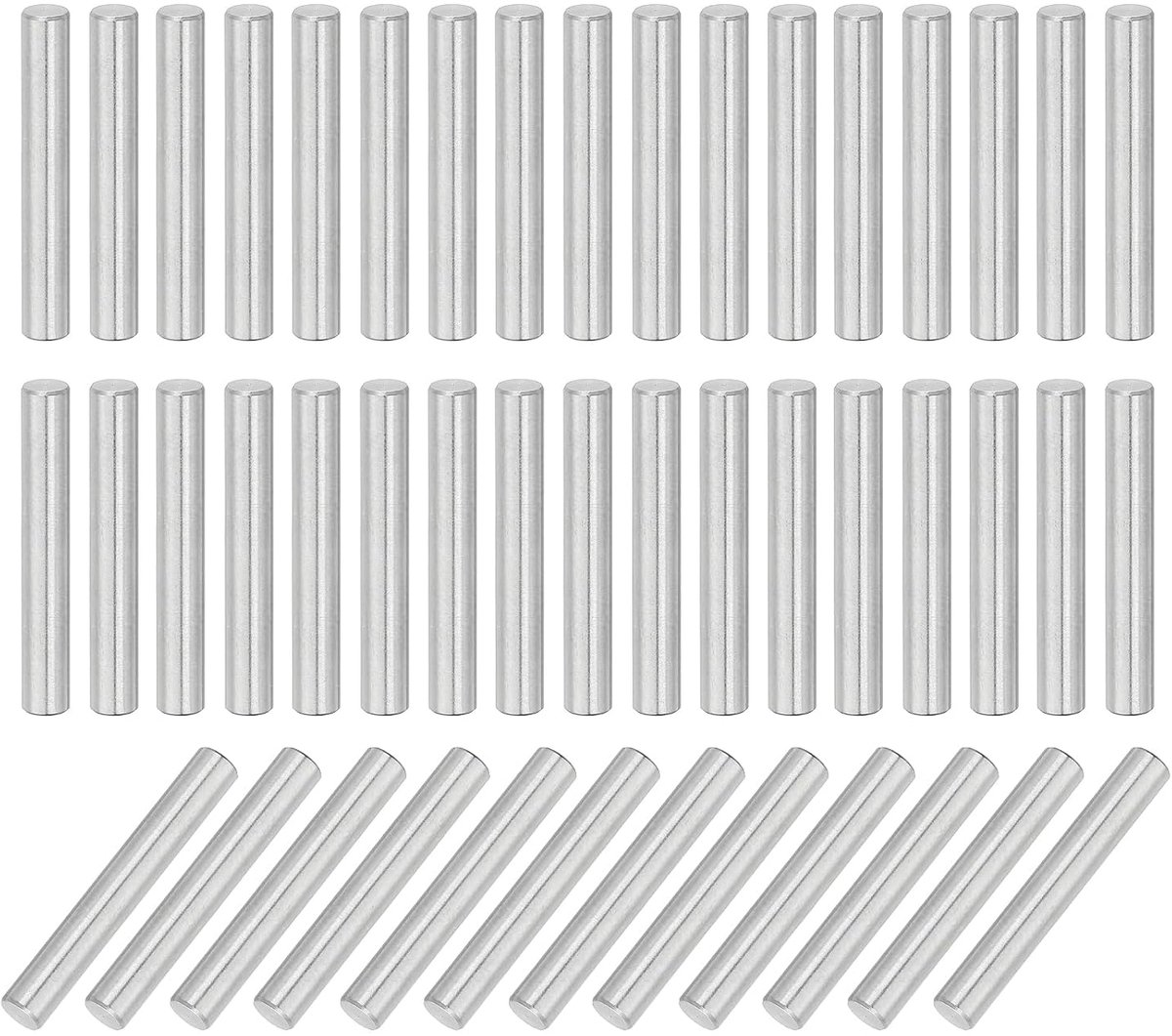 66 stuks 304 roestvrij staal cilinderpen 4mm diameter, 28mm lengte deuvelstiften metalen schapbouten voor kledingkast commode kast boekenkast industrie huishouden meubels rekken