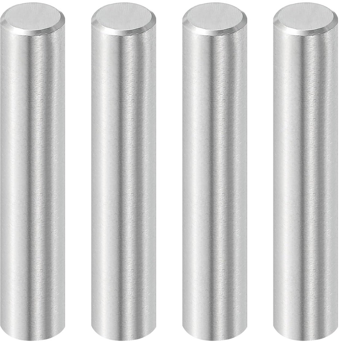 4 stuks 10 mm x 50 mm houten stiften, cilindrische pennen van 316L roestvrij staal, planksteun, staven, bevestiging van plankelementen, zilverkleurig, toon