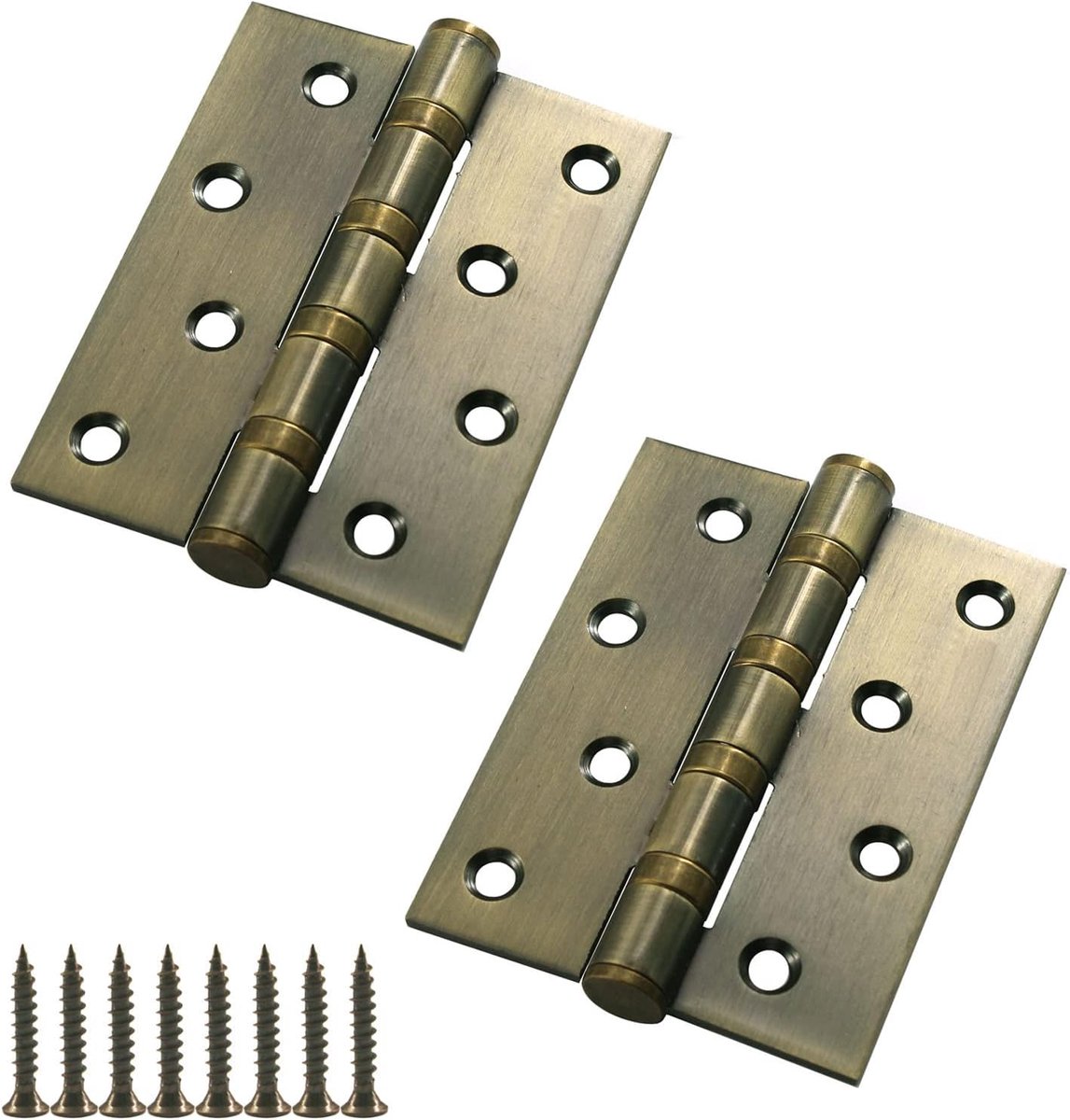 4x3 Inch (10x7.5cm) Bronskleur Vierkante Deur Scharnieren 3 mm Dikte Massief RVS Kogellagers Deurscharnieren Heavy Duty Scharnieren (2 stuks)