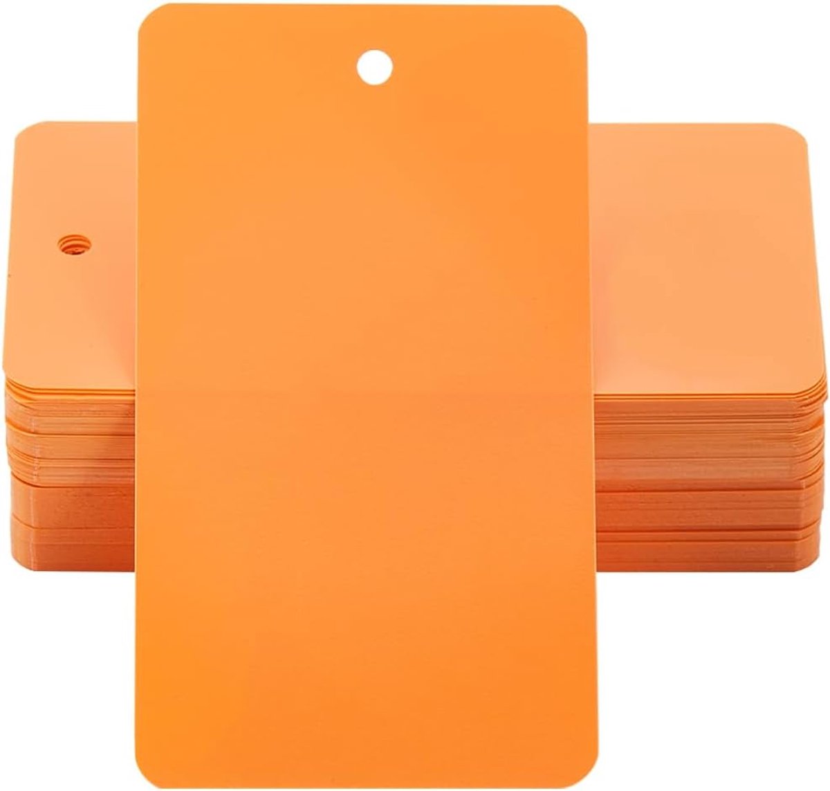 Labeltags 5 x 9 cm - oranje plastic - waterdicht - ideaal voor identificatie - SnelShoppen