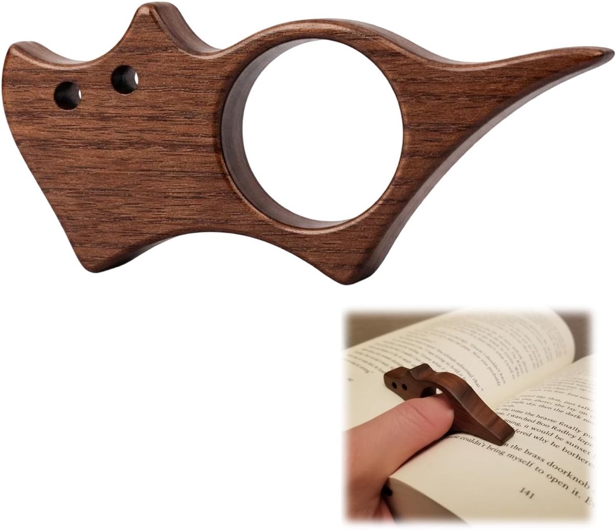 Thumb Cat bladwijzer houder - ergonomische duimhouder - comfortabele ondersteuning - ideaal voor lang lezen - SnelShoppen