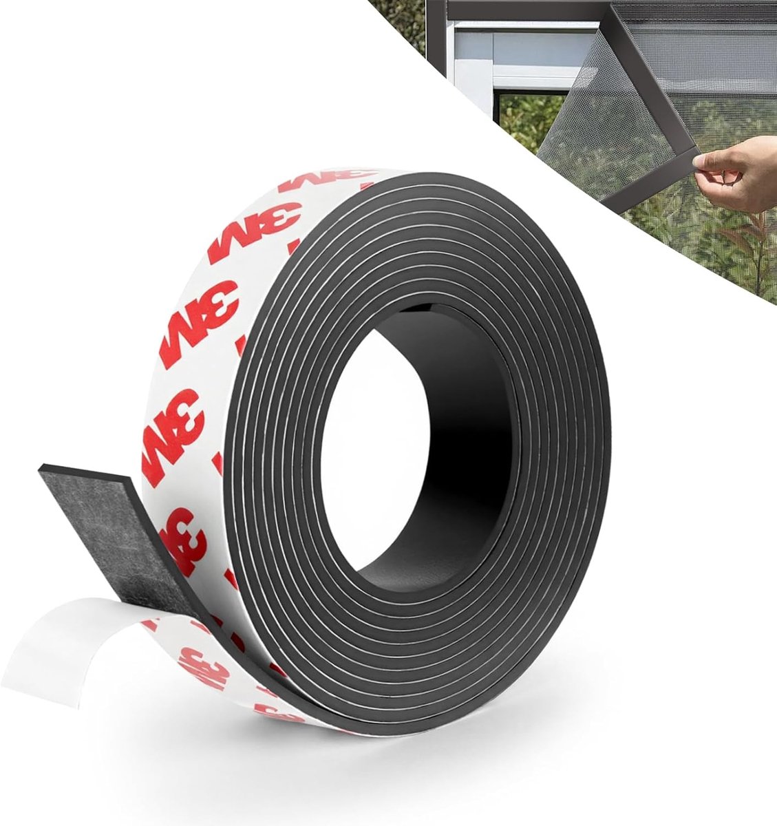 Magneetband 2 m - zelfklevend - flexibel en op maat snijden - ideaal voor koelkasten - SnelShoppen