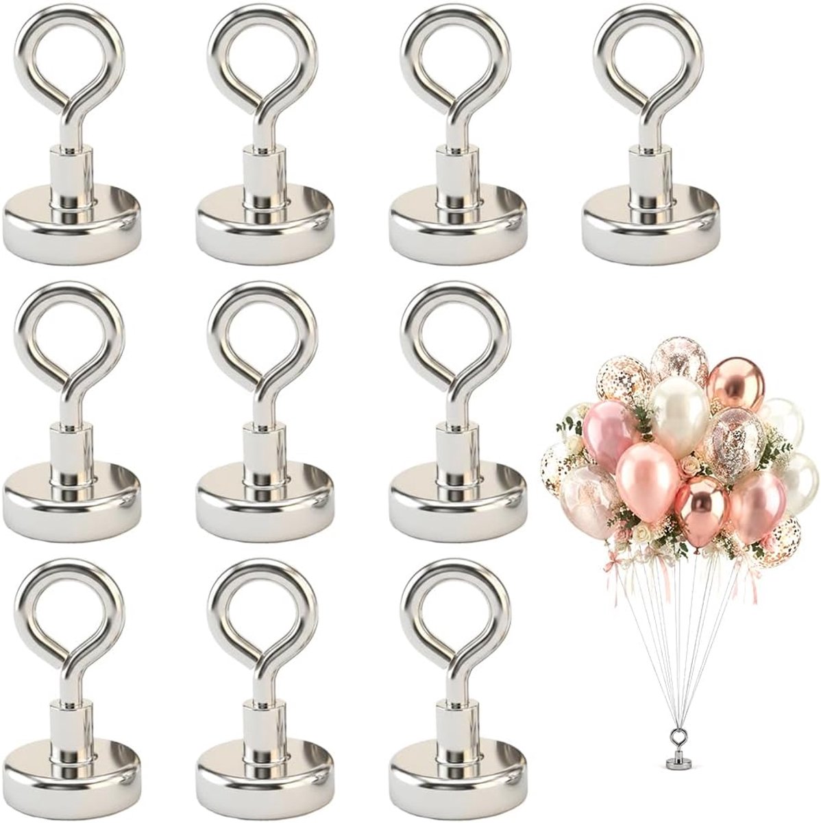 Ballongewichten voor heliumballonnen - 12 mm standaard - herbruikbaar - betrouwbare grip voor decoraties - SnelShoppen