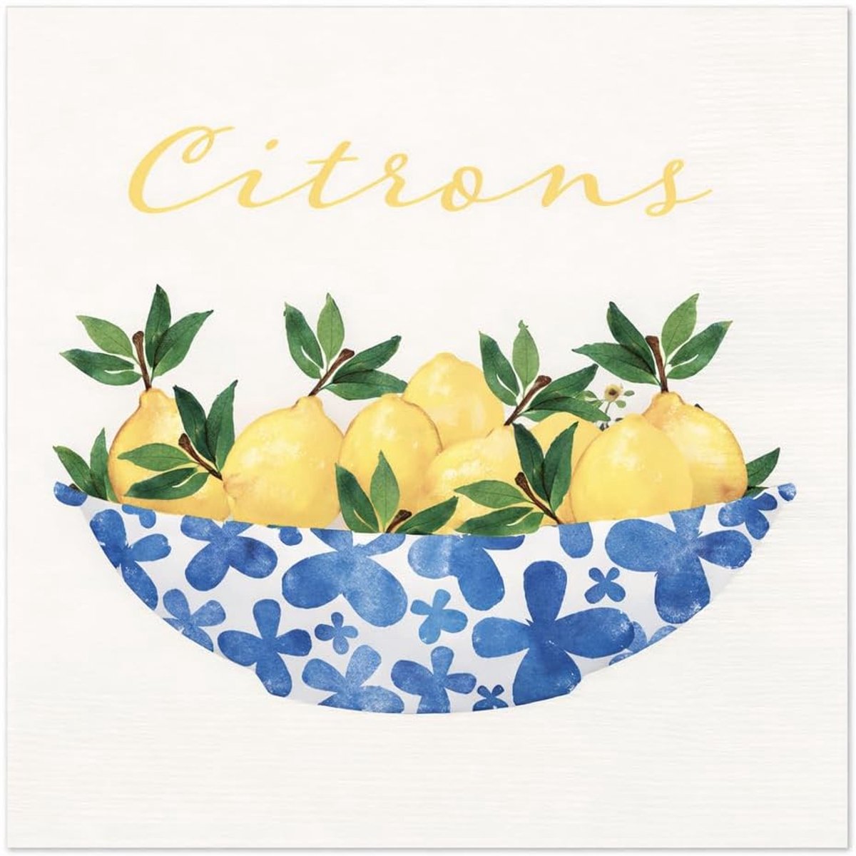 Tissueservetten 33 x 33 cm - citroendesign - milieuvriendelijk - perfect voor feestjes - SnelShoppen