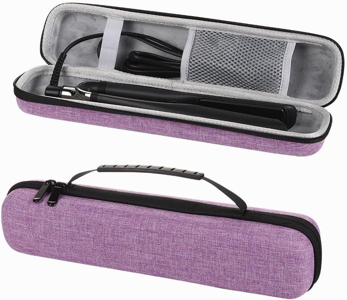 Stijltang Opbergtas - Krultang Koffer - Haarstyling Organiseren - Schokbestendige Voering - 35.5 cm - Paars