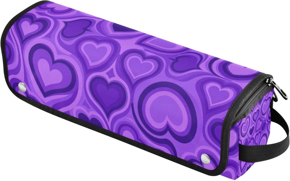 Haarstyling Tas - Reistas Stijltang - Haargereedschap Opbergen - Hittebestendige Mat - 37 cm - Paars