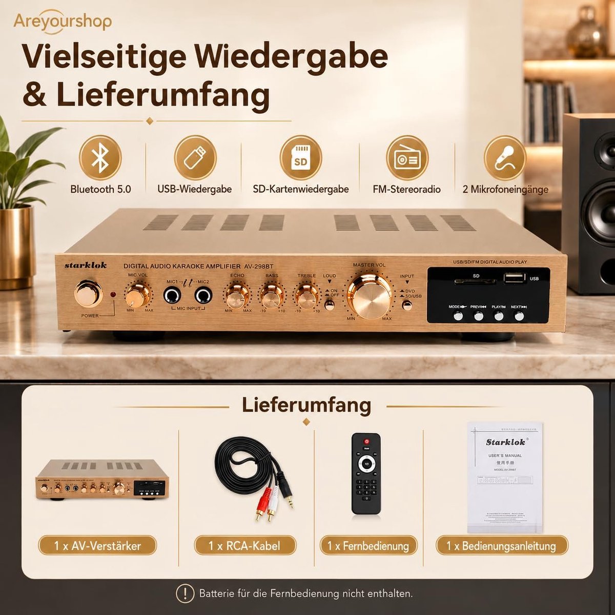 2000W HiFi Stereo Amplifier, Ultra Thin 5cm Aluminum AV Surround Audio Amplifier, Bluetooth 5.0 Home Cinema Amplifier - ShopVlot