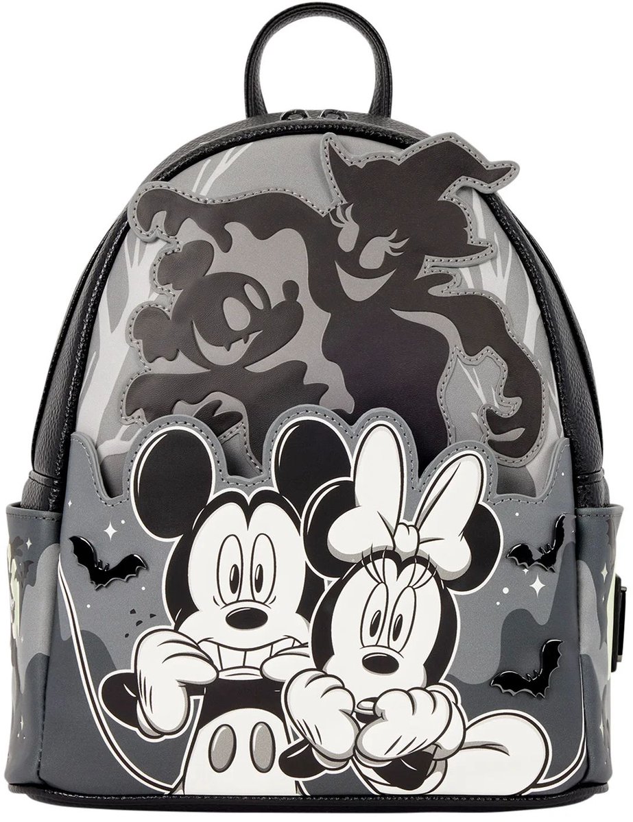 MICKEY & MINNIE GHOST LIGHT-UP GLOW LOUNGEFLY MINI BACKPACK