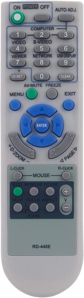RD-448E Remote Control Fit for NEC Projector M260WS M260XS M311X M350XS - ShopVlot