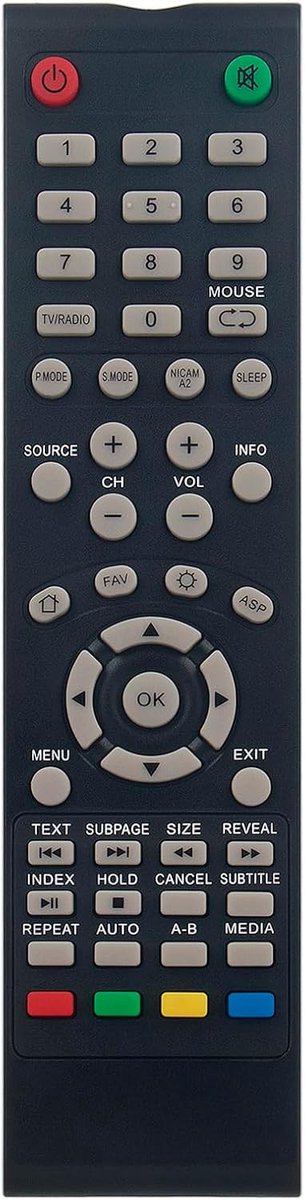 Afstandsbediening compatibel met Qbell Q-bell TV QT24A02(V.3) QT40K03 - QT43K03 QT40S02 QT55K03 QT24D02 QT32S02 - ShopVlot