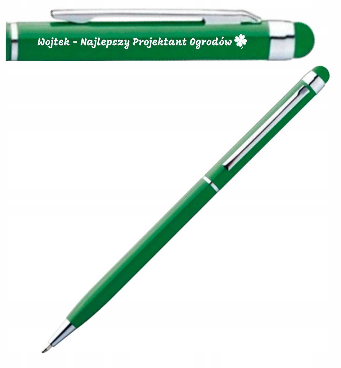 Groene Pen met Graveren & Touch Tip - Luxe Bedrijfsrelatie & Event Gadget