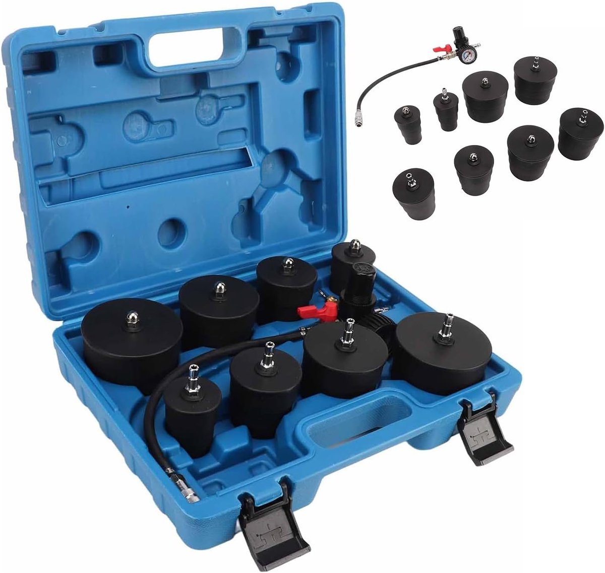 Turbocharger adapter set - 9-delige set - drukbereik 60 Bar-80 PSI - eenvoudig lekken testen - ShopVlot