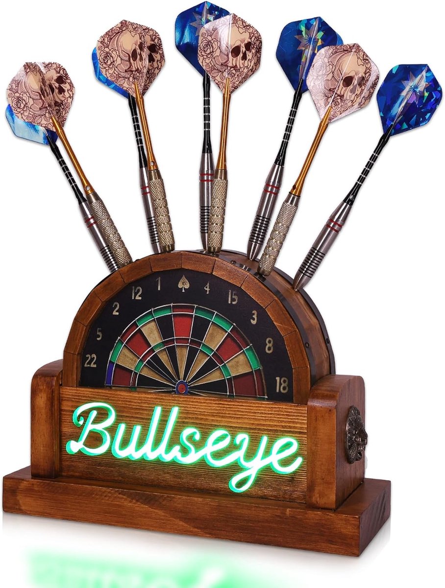 Dartstand Glanzend - Houten Dart Houder - Geschikt voor 9 Darts - Uniek Ontwerp voor Dartliefhebbers - ShopVlot