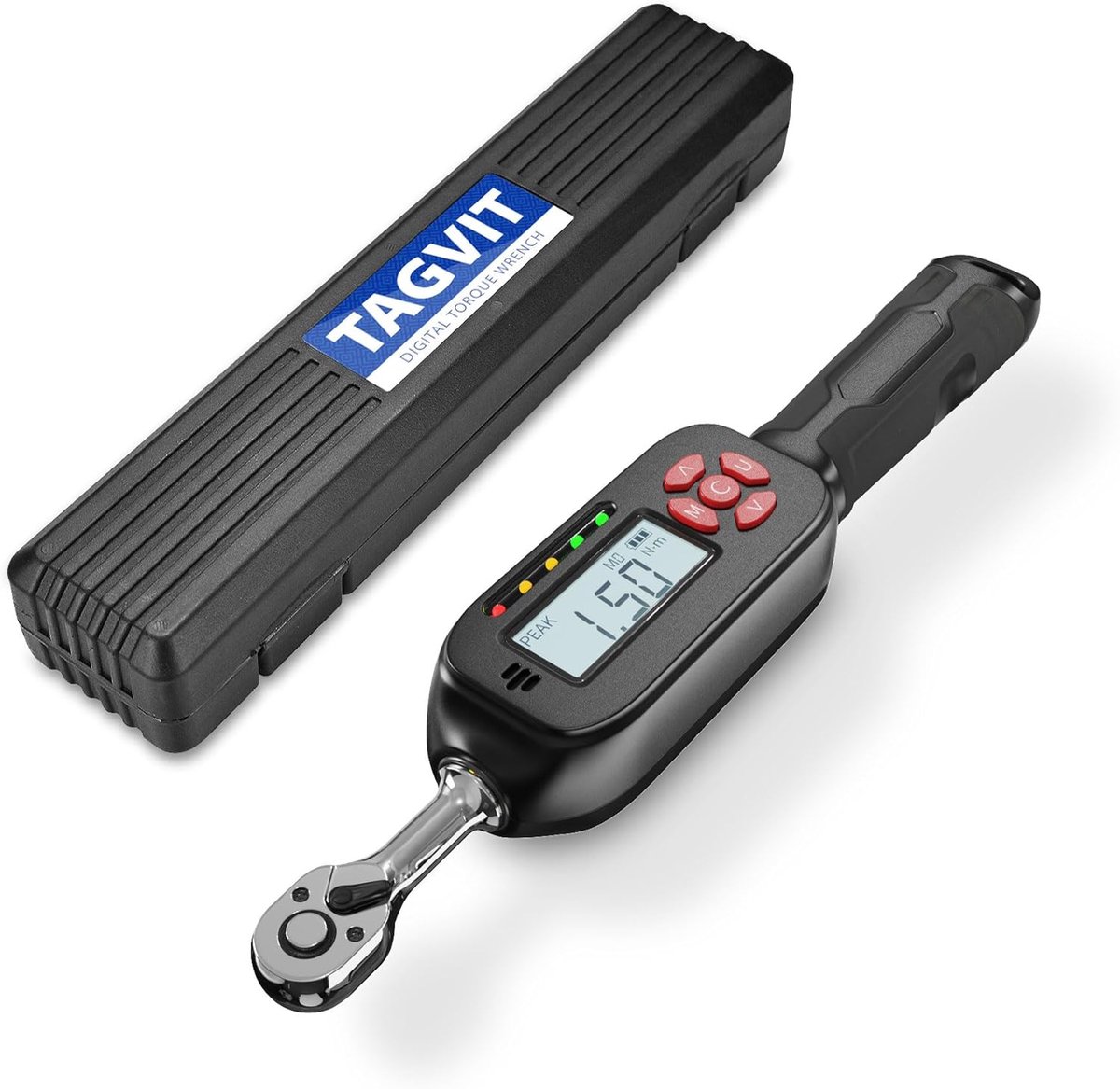 Digitale momentsleutel 1/4 inch - 1,5-30 Nm - met geheugenfunctie - ideaal voor fiets en motor - ShopVlot