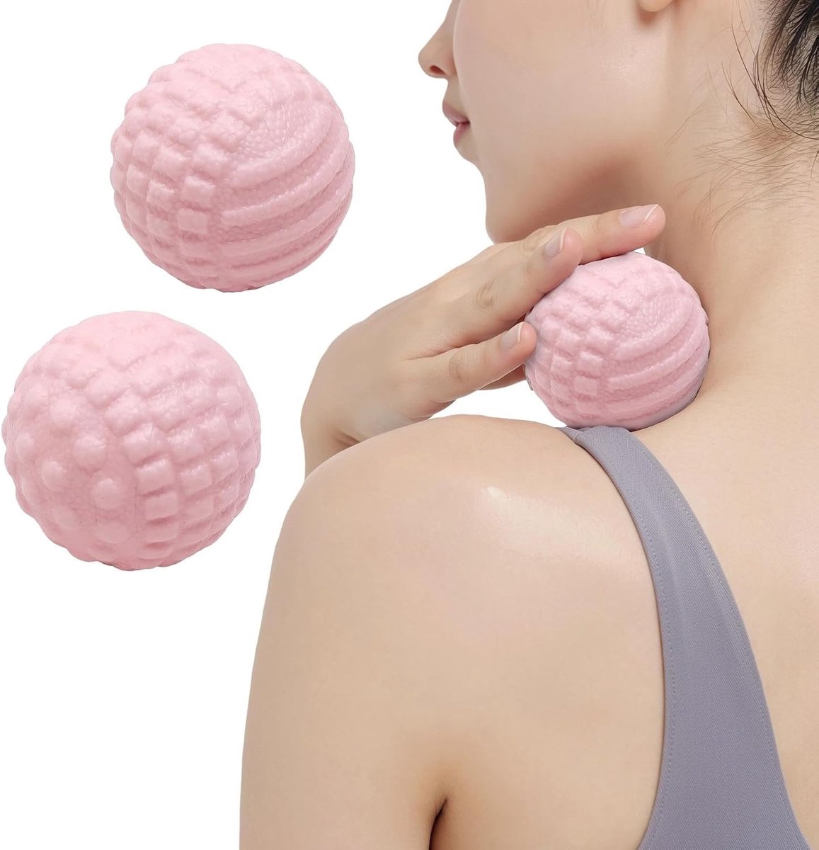 Massageballen 4,7 cm - Roze fasciabal - 3D-structuur - Voor gerichte spiermassage - ShopVlot