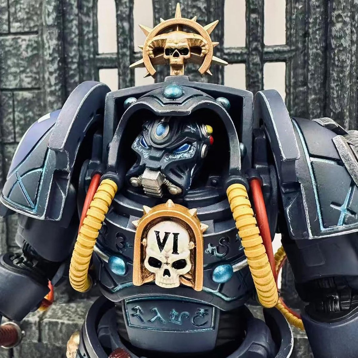 Warhammer Helm Onderdelen - Librarian in Terminator Armor - Soft PVC Rubber - Verhoog je collectie - ShopVlot