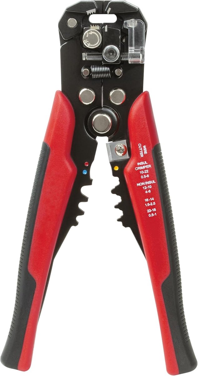 Combi striptang 3-in-1 - hoogwaardig staal - ergonomische rubberen handgreep - ideaal voor kabels en draden - ShopVlot