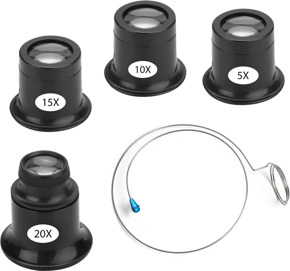 Horlogemakersloep 5x/10x/15x/20x - stalen ring - ideaal voor precisiewerk - ShopVlot