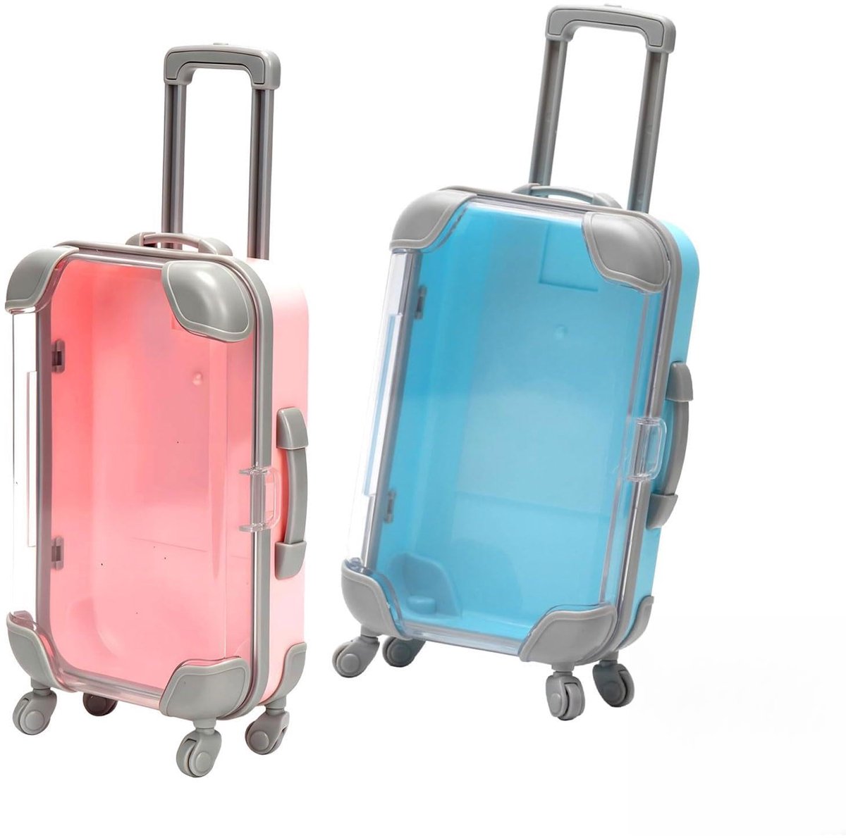 Mini-koffers met wielen en handvat - 2 stuks - geschenkdoos voor geldcadeau - kofferdecoratie voor reisvouchers - ShopVlot