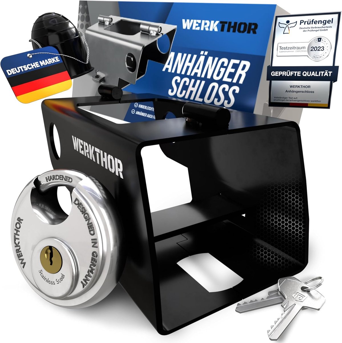 Trailerlock - roestvrij staal - betrouwbare diefstalbeveiliging - eenvoudig te monteren - ShopVlot