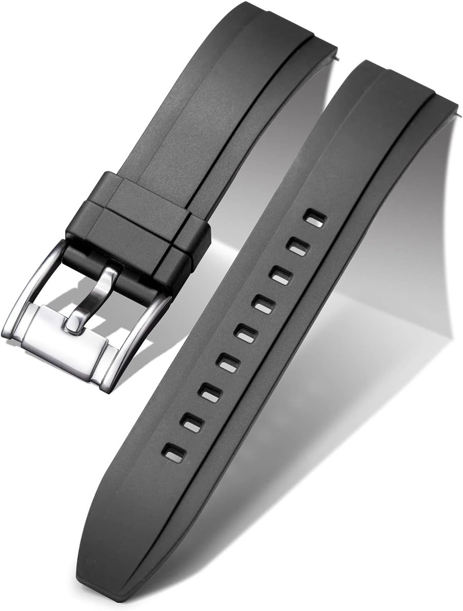 Vervangende silicone horlogeband 18mm-24mm - waterdicht rubber - sportieve uitstraling - SnelShoppen