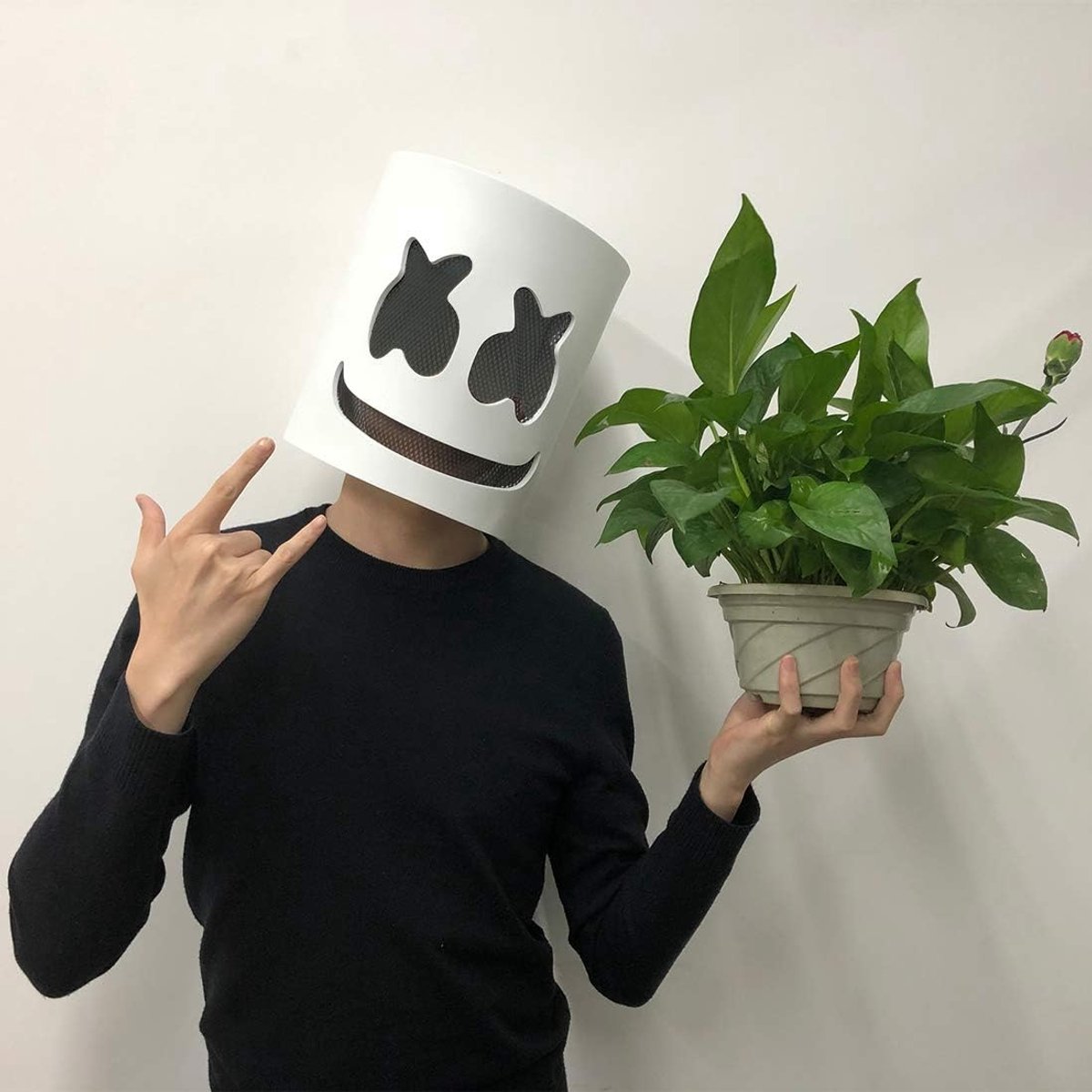 DJ Mask - latex - wit - ideaal voor Halloween en feesten - SnelShoppen