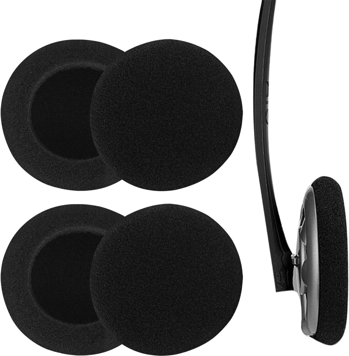 Hoofdtelefoon oorkussens 50mm - Zachte foam pads - Vervangend en wasbaar - Altijd frisse hoofdtelefoon - SnelShoppen