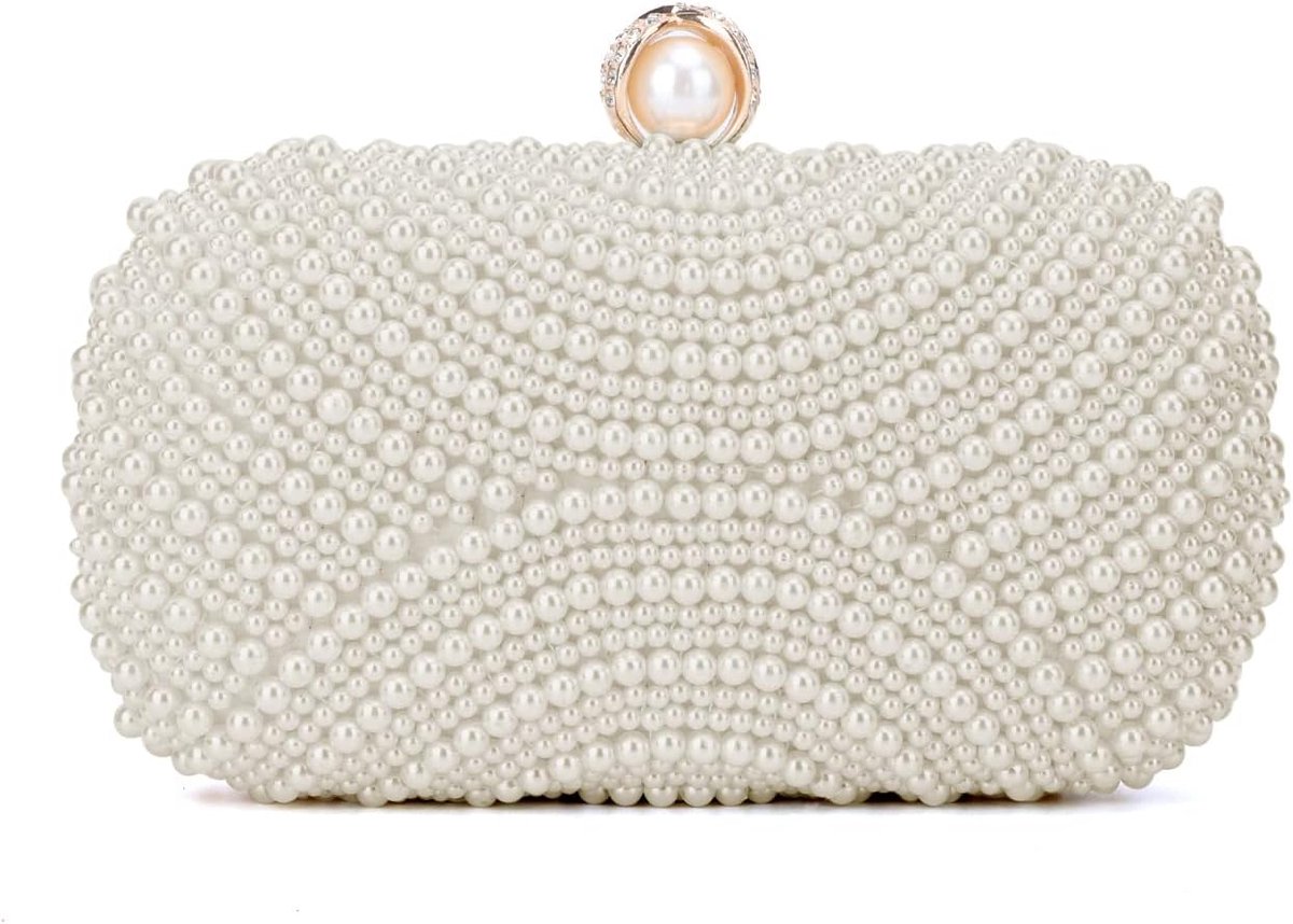 Handtas Pearl Wedding Clutch - Elegante parelbeaded avondtas - Formeel design - Ideaal voor bruiloften - SnelShoppen