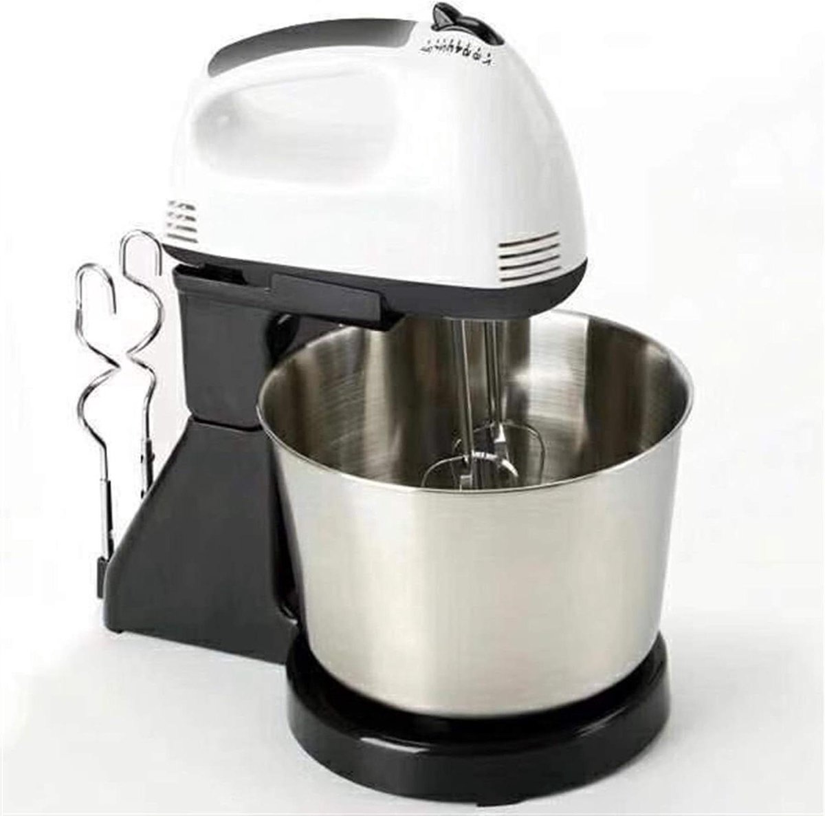 Keukenmixer - Handmixer Deegmixer - Bakken en Mixen - Twee-in-één Ontwerp - 2 Liter - Zwart