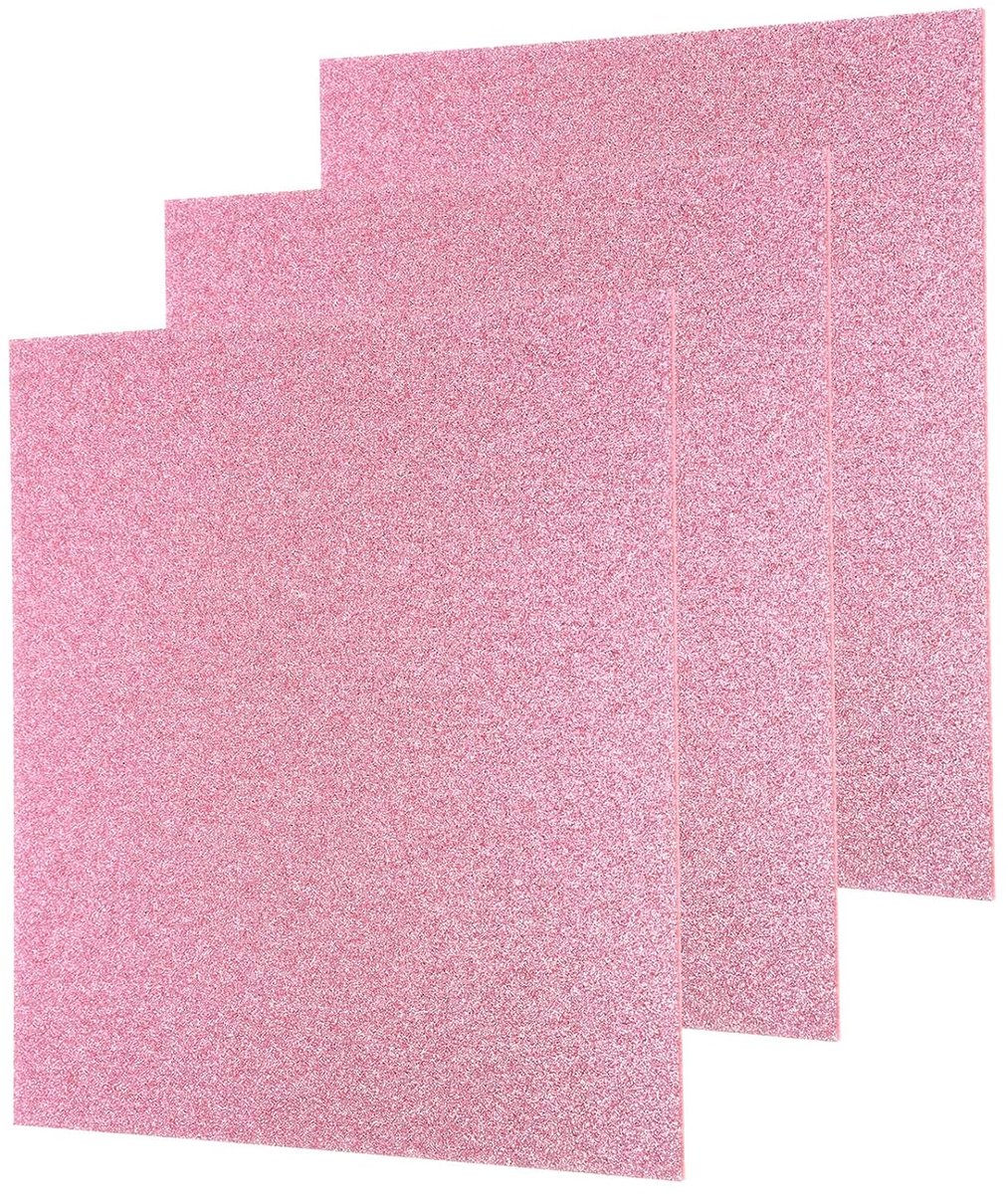 3 vellen van acryl, glinsterend, roze, rood, dikte 1/8 inch x 20 cm, glanzend, fluorescerende kunststof bladen, transparant, voor knutselwerk, snijden en lasergraveren.