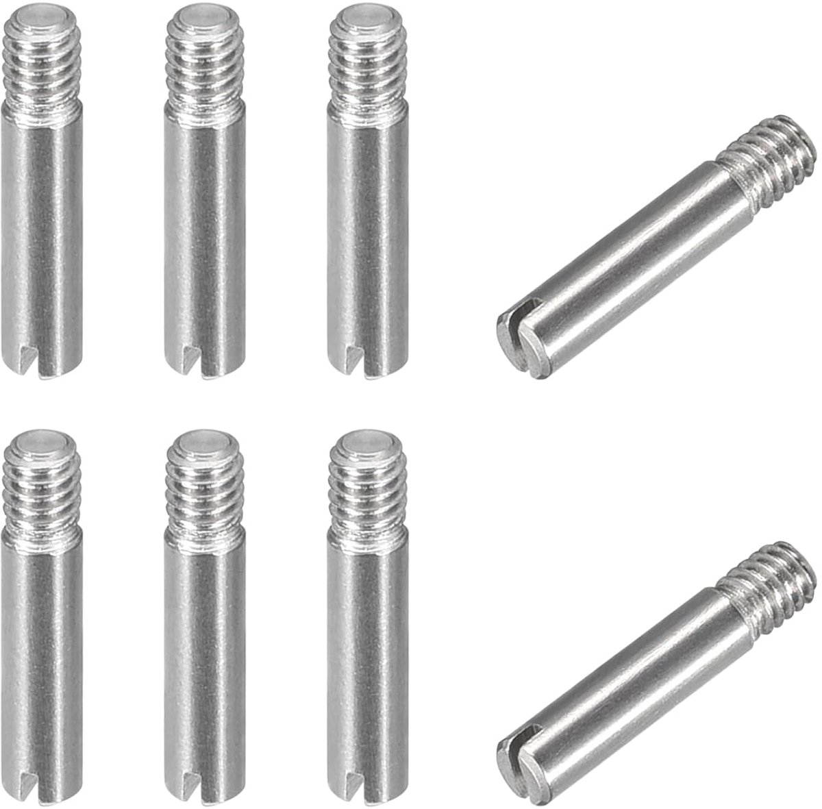 8 stuks M2,5 x 12 mm cilindrische pin met sleuf van 304 roestvrij staal, positioneerstift voor meubels en kasten