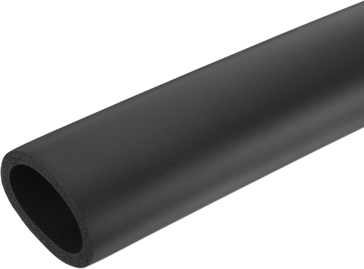 Buisisolatie, schuimrubber, 45 mm ID, 59 mm, OD, 0,3 m lengte, antislip, schuimrubberen slang voor fitnessapparaten, gripondersteuning, hoes, fietshandgrepen, stuurgrepen, zwart