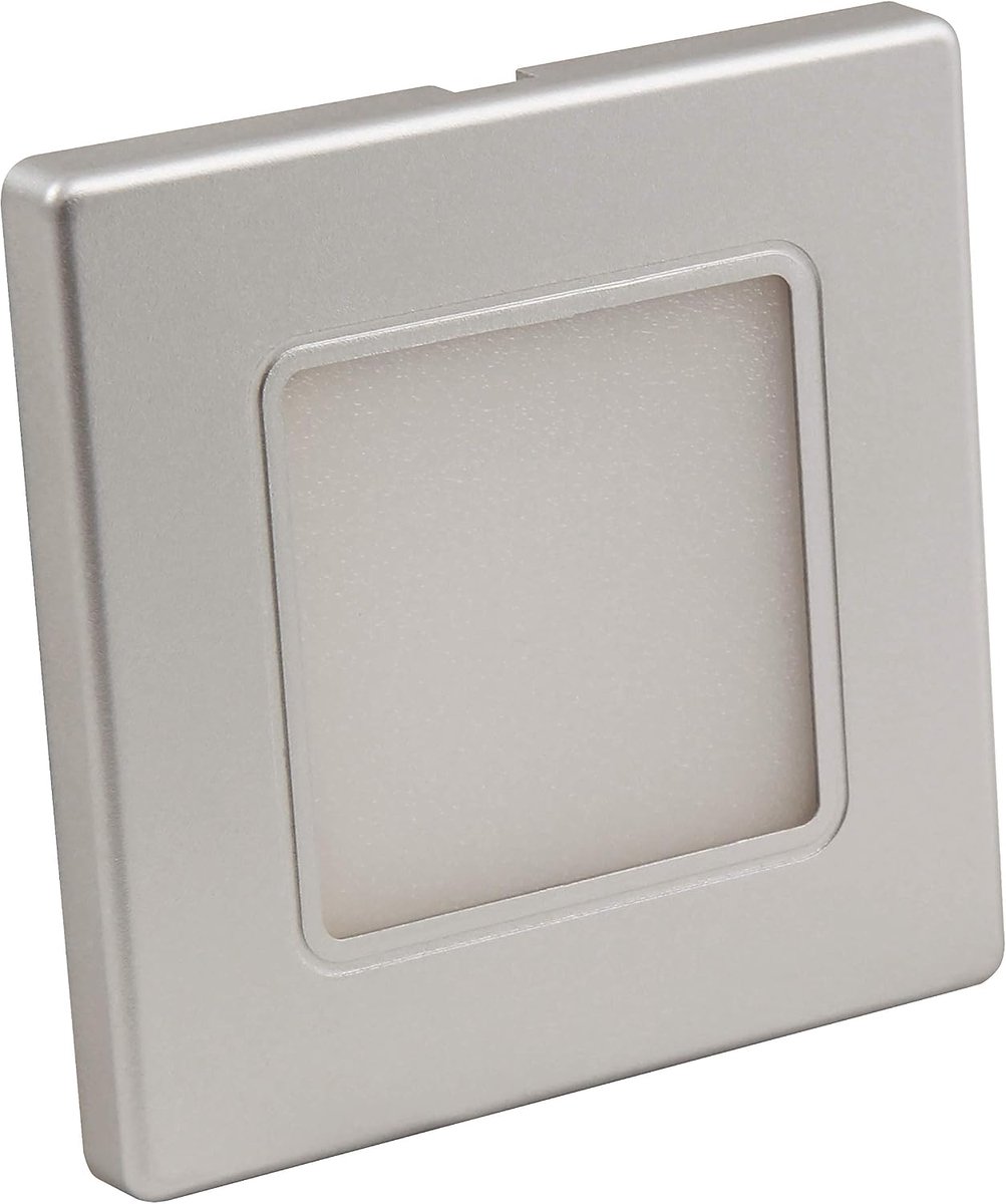 Inbouwwandlamp 2W - warm wit - zilveren frame - eenvoudig te installeren - SnelShoppen