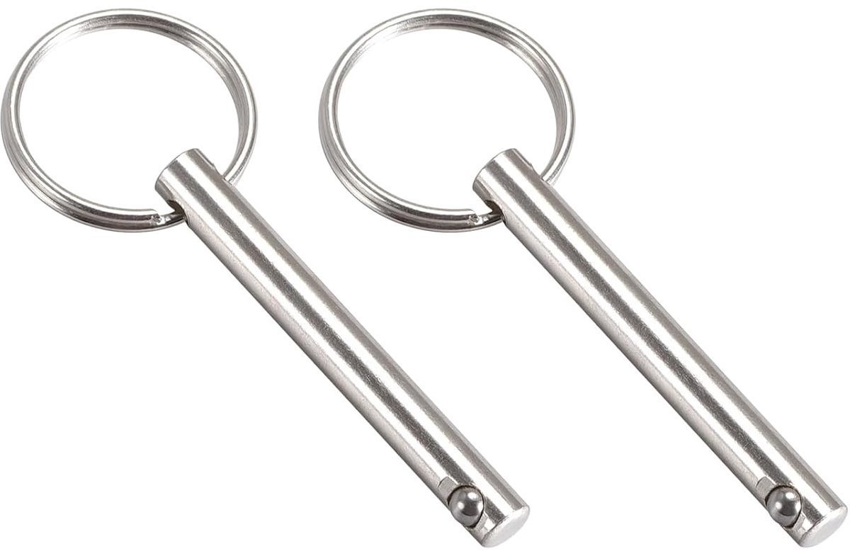 Snelsluiting pennen (6 mm x 50 mm) 2 stuks koolstofstaal trekbouten - voor scheepsbouw scheepsuitrusting boot top | Voor scheepsbouw, scheepsuitrusting, boot boven