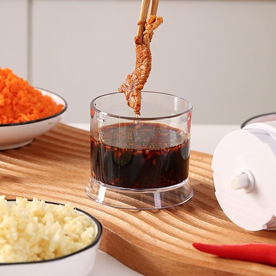 Handmatige Knoflook Chopper - Keukenmachine Mini Chopper - Snel Ingrediënten Snijden - Handslinger Bediening — afbeelding 5