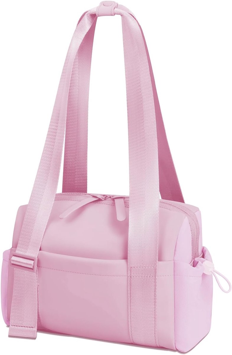 Sporttas weekendtassen voor vrouwen met nat compartiment workout dragen sporttas reizen plunjezakken voor mannen, roze, 12" x 7" x 4.5", Tas Organizer