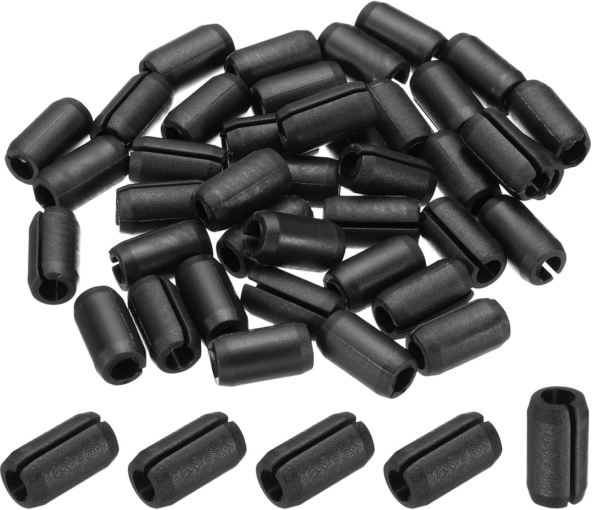 Rubberen voetjes voor gootsteenrooster, 40 stuks, 5 mm ID x 8 mm, OD reserverubbers van rubber ter bescherming van gootsteenrooster, zwart