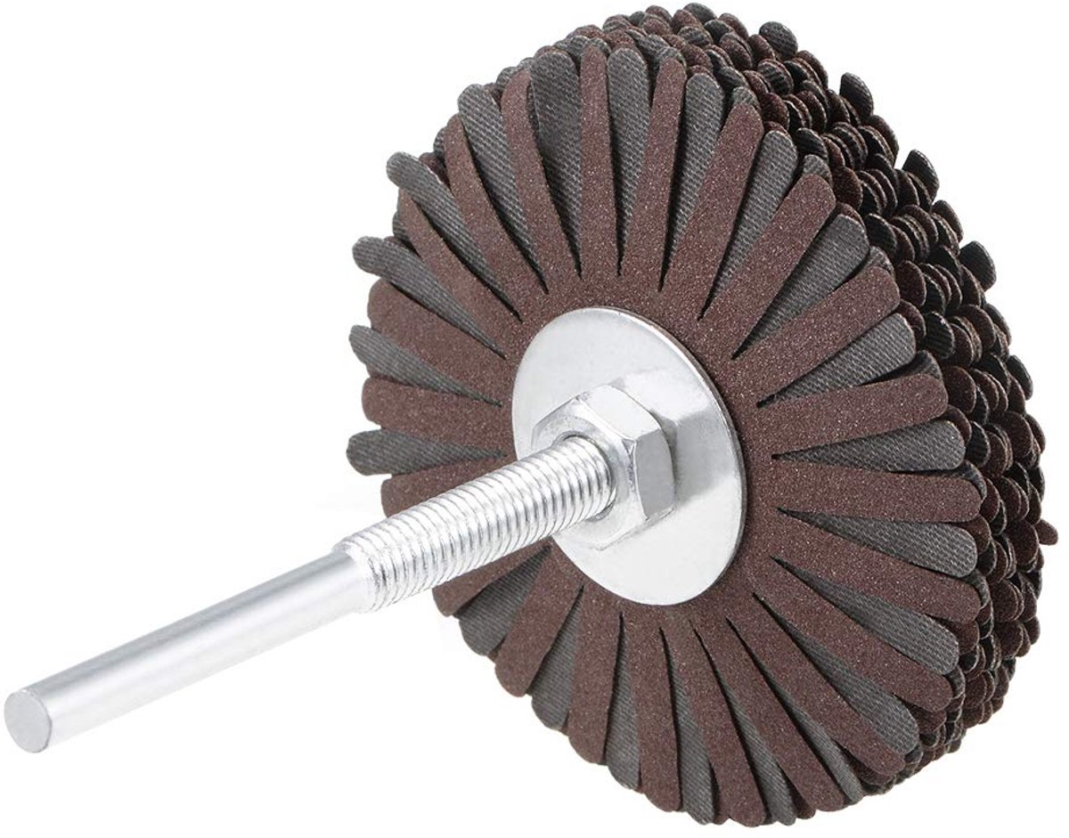 Sourcing map Schuurstof, schuurstof, diameter 80 mm, slijpster, 1/4 inch schacht voor houtbewerking, wortelsnijwerk, meubels, polijsten, korrel 240