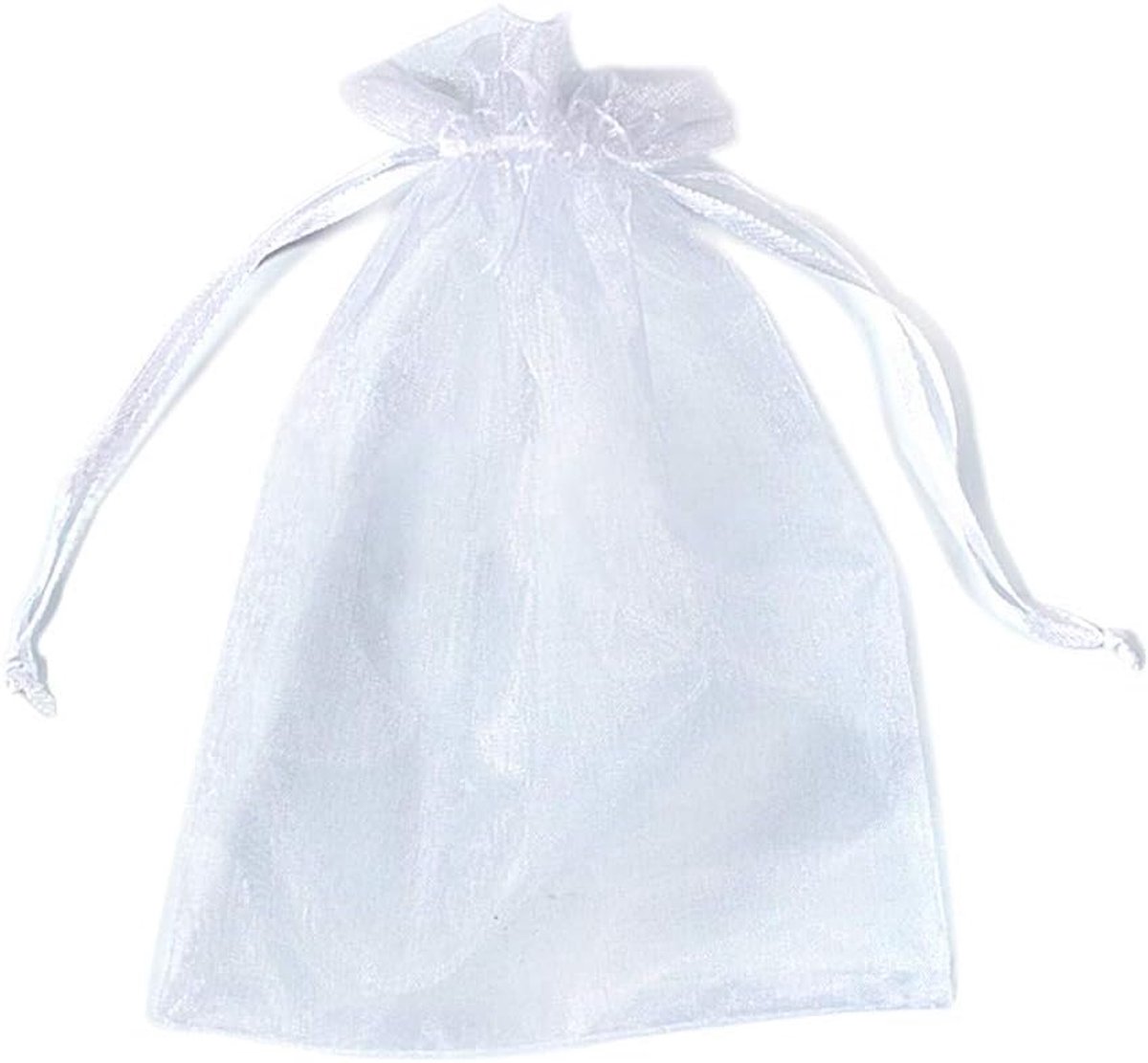 100 stuks organzazakjes, organzabeutel 13x18 cm, trekkoord bruiloft zakjes, sieradenzakjes drawstring organza bags zakjes beutel voor geschenken sieradenopslag verpakking - wit