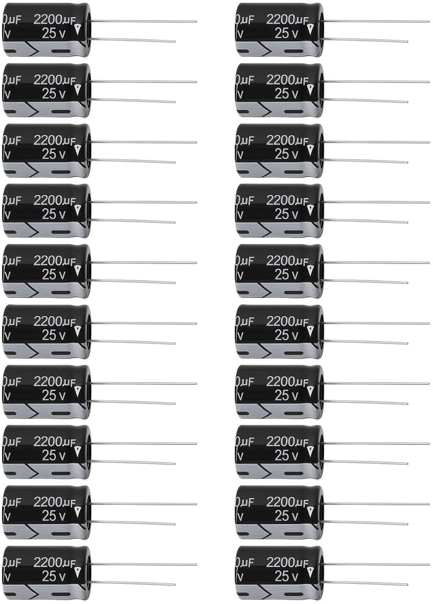 20 Stks Radiale Elektrolyt Kondensator Condensator 2200UF 25 V voor Schakelende Voeding PC Voeding Huishoudelijke Apparaten 13x20mm