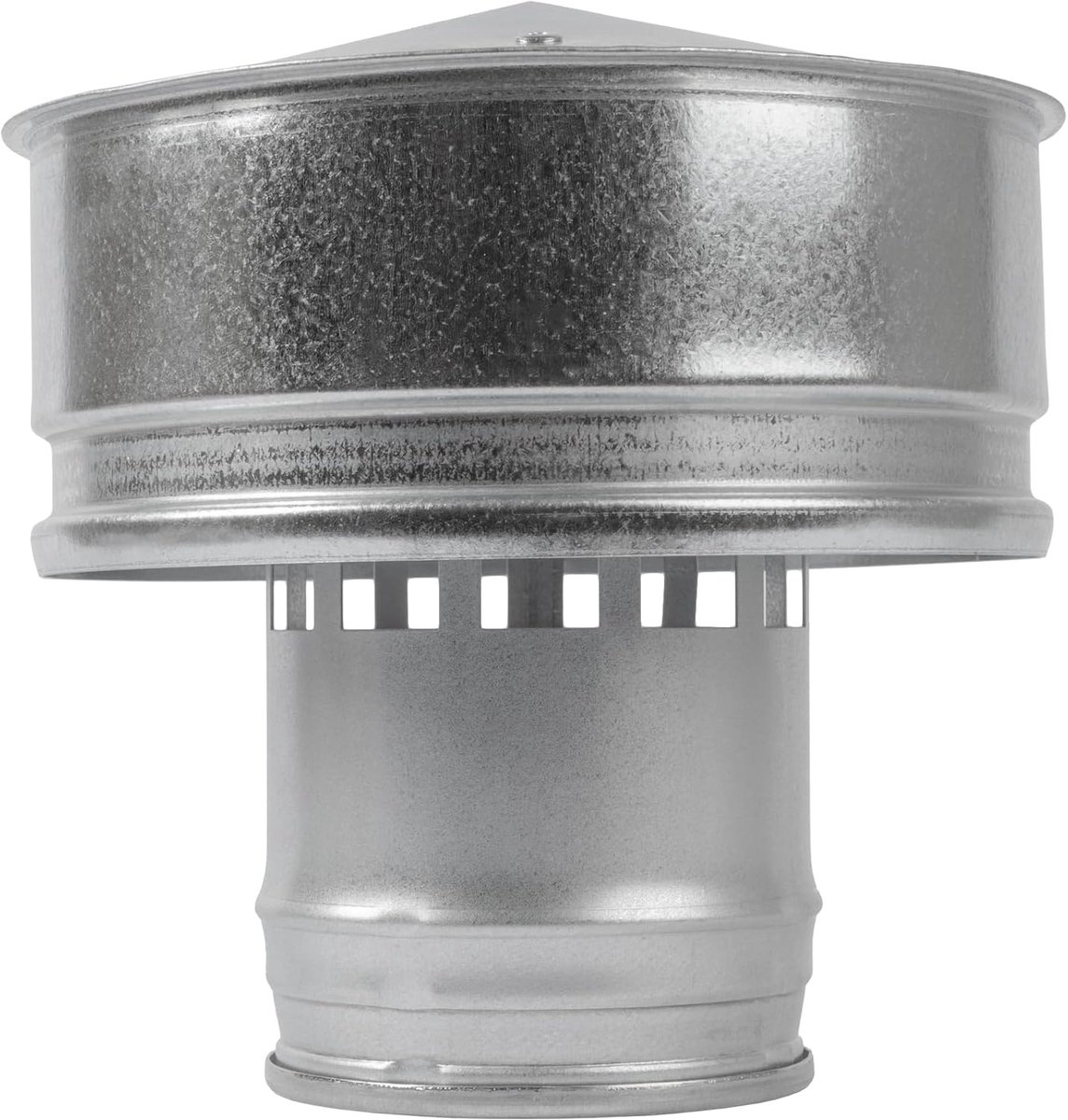 Systems 100 mm ronde stop, metaal verzinkt, all-weather stop, ronde afvoerstop boven, ontluchtingsdeksel, 10 cm
